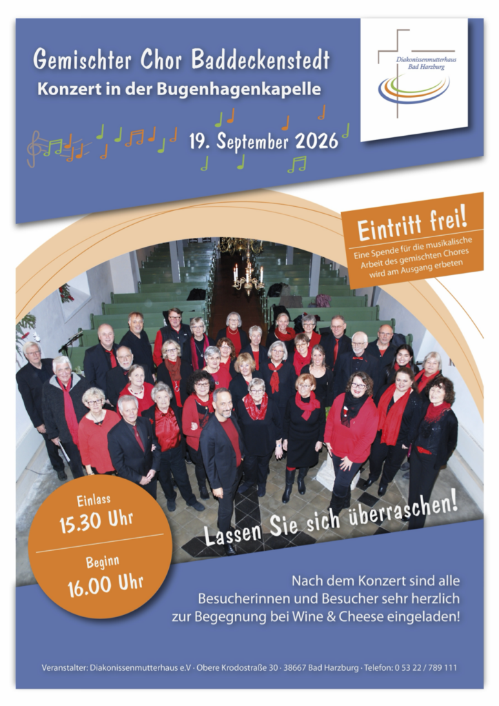 Plakat des Konzerts in der Bugenhagenkapelle Bad Harzburg am 19. September 2026